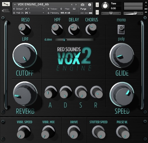 RED SOUNDS「Vox Engine 2」ポリフォニーや豊富なエフェクトを搭載したKontakt対応ボーカルチョップ音源|DTMプラグインセール