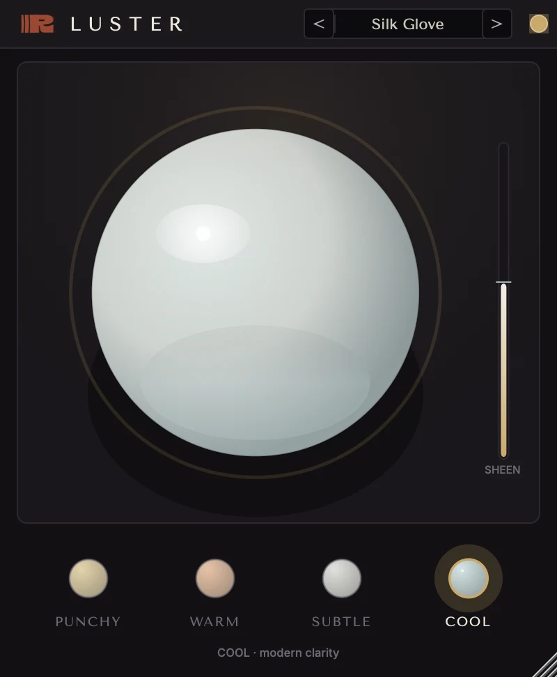 RIPPLES「Luster」ワンノブでEQ・サチュレーション・ステレオ拡張をまとめて処理し、ミックスやマスタリングの音を自然に仕上げられるハーモニックエンハンサー|DTMプラグインセール
