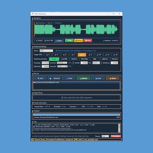 Q-Audio「Magik Mastering」クラブ・フェス・ストリーミング向けのサウンド作りに対応したマスタリングアプリ｜DTMプラグインセール
