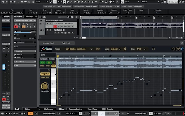 Aurally Sound「Prism」オーディオからMIDI変換ツールの決定版!高度な機械学習技術でコードと単音ラインを認識し、細かなタイミングや強弱までクリーンなMIDIデータとして抽出する次世代Audio-to-MIDIプラグイン|DTMプラグインセール