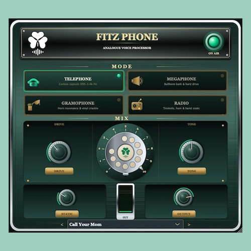 ShamROCK Audio「FITZ PHONE」電話・メガホン・AMラジオ風のボイスサウンドを手軽に再現できるプラグイン｜DTMプラグインセール
