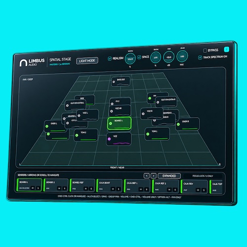 Limbus Audio「Limbus Spatial Stage」音源をステージ上へ配置してパンニングや奥行きを直感的に調整できる空間ミックスプラグイン｜DTMプラグインセール