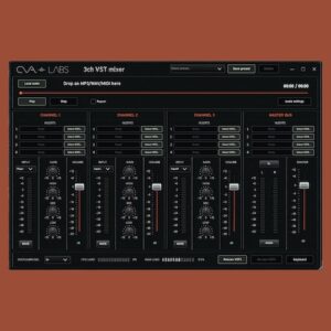 CVA Labs「3-Channel Mixer」3つの音声をシンプルにまとめてミックスできる、ゼロレイテンシー対応の軽量オーディオミキサープラグイン｜DTMプラグインセール