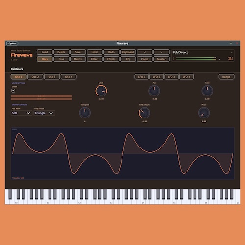Music Sound Software「Firewave」ウェーブフォールディングに特化したWest Coastスタイルのソフトウェアシンセサイザー｜DTMプラグインセール