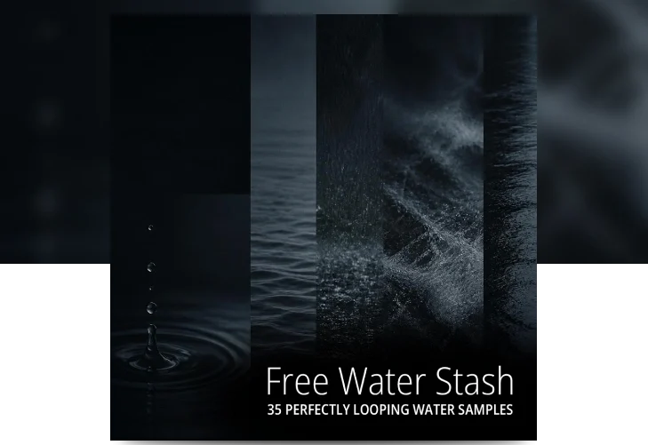 Ocean Swift Synthesis「Free Water Stash」35種類以上の雨音・流水・水滴を収録したシームレスループ対応の無料水音サンプルパック｜DTMプラグインセール