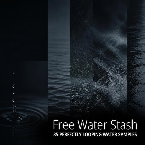 Ocean Swift Synthesis「Free Water Stash」35種類以上の雨音・流水・水滴を収録したシームレスループ対応の無料水音サンプルパック｜DTMプラグインセール
