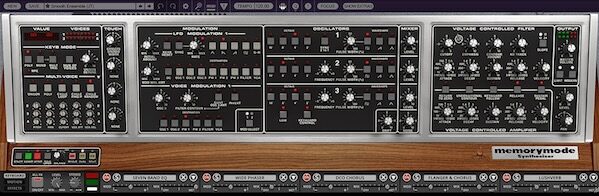 Cherry Audio「Memorymode 2」改良されたアナログモデリング、3VCO、Moog Ladder Filter、MPE、Multi-Voice、Touch Animator、800以上のプリセットを搭載したポリフォニック・アナログシンセ｜DTMプラグインセール