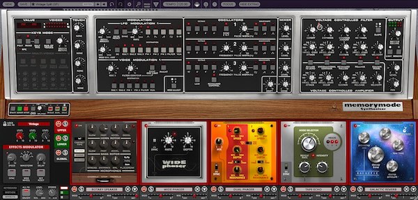 Cherry Audio「Memorymode 2」改良されたアナログモデリング、3VCO、Moog Ladder Filter、MPE、Multi-Voice、Touch Animator、800以上のプリセットを搭載したポリフォニック・アナログシンセ｜DTMプラグインセール