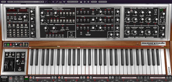 Cherry Audio「Memorymode 2」改良されたアナログモデリング、3VCO、Moog Ladder Filter、MPE、Multi-Voice、Touch Animator、800以上のプリセットを搭載したポリフォニック・アナログシンセ｜DTMプラグインセール