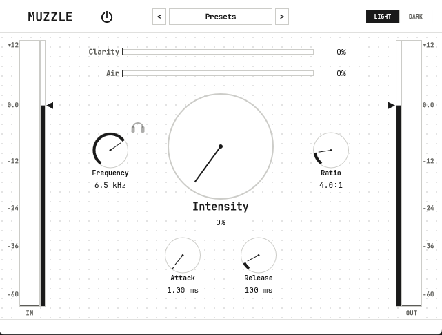 Iamlamprey「Muzzle（Free版）」ボーカルのシビランスを自然に抑えられる軽量ディエッサープラグイン｜DTMプラグインセール