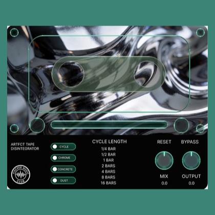 Fischer Music Club「ARTFCT Tape Degrader」音が時間とともに壊れていく新感覚のテープ劣化プラグイン、テンポ同期で変化する独自エフェクト｜DTMプラグインセール
