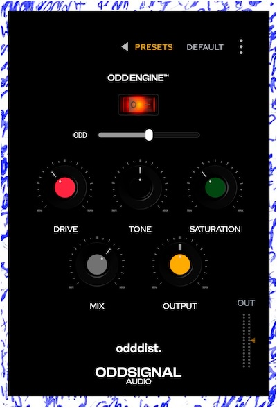 ODDSIGNAL Audio「ODDDIST」リアルタイム解析で入力信号に合わせて歪み方が変化する"ODD ENGINE"搭載ディストーション|DTMプラグインセール