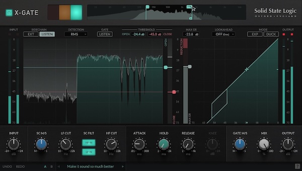 Solid State Logic「SSL X-Gate」不要な音だけを狙って正確に処理し、自然なゲートから大胆なダッキングまで自在にコントロールする高精度ゲートプラグイン|DTMプラグインセール