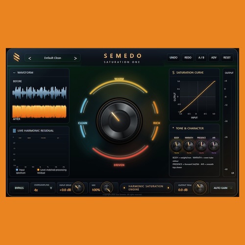 Semedo Audio「Semedo Saturation One」自然な倍音で温かみ・厚み・明瞭感を加えられるハーモニックサチュレーション｜DTMプラグインセール
