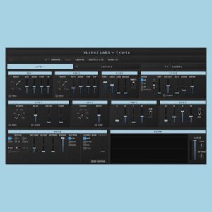 Vulpus Labs「VXN1b」2レイヤー構成と16スロットのモジュレーションマトリクスを搭載した、自由度の高いポリフォニック・サブトラクティブシンセ｜DTMプラグインセール