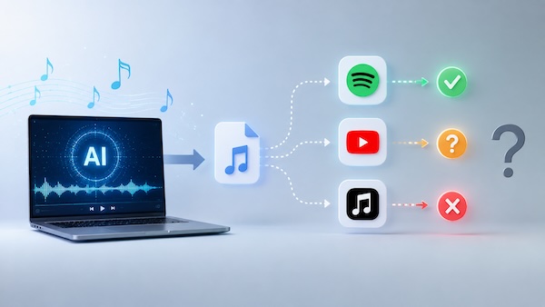 AIで作った曲が配信できない?AI音楽のルールと『自分の曲』にする方法【Suno, Udio】