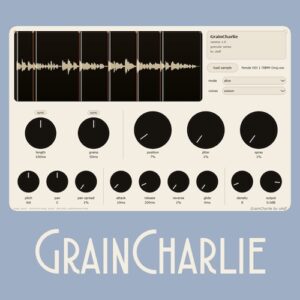 ukdf「GrainCharlie」サンプルをスライスして新しいメロディやテクスチャを生み出せる、シンプル操作のグラニュラーシンセ｜DTMプラグインセール