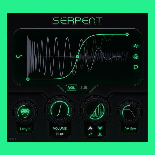 Nasko「SERPENT BETA 1」ボリュームダッキング・SUBダッキング・リングモジュレーションを1つに搭載した多機能サイドチェインプラグイン｜DTMプラグインセール
