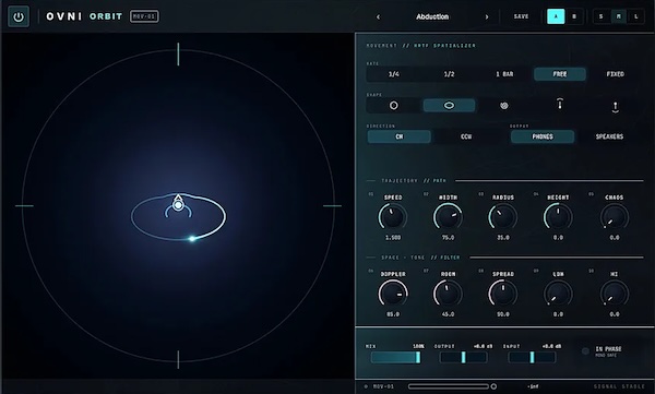 OVNI Audio「OVNI」音を立体的に動かせる空間オーディオプラグイン"ORBIT"と、音に反応するビジュアルシンセ"SUPERNOVA"｜DTMプラグインセール