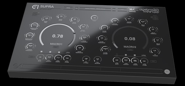 W. A. Production「Supra」アナログの揺らぎ、FMの倍音、グラニュラーの崩壊、ピッチシフト・ディレイの残響を融合!6つのDSPモジュールで音を段階的に変貌させるモノフォニックシンセ|DTMプラグインセール