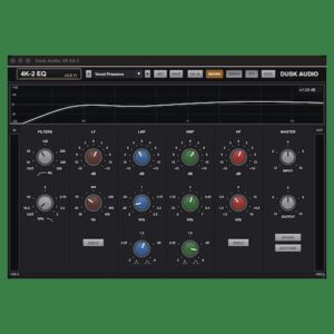 Dusk Audio「4K EQ 2」Brown・Blackの2種類のEQボイシングを搭載し、音楽的な音作りができる4バンドEQプラグイン｜DTMプラグインセール