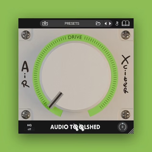 Audiotoolshed「AirXciter」ワンノブを回すだけでボーカルやギター、シンバルに自然な空気感と輝きを加えられるシンプル操作のエキサイタープラグイン｜DTMプラグインセール