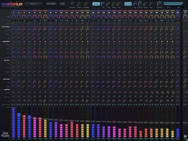 Dehli Musikk「Overtonium」32チャンネルの倍音を自由にコントロールできるアディティブシンセサイザー｜DTMプラグインセール
