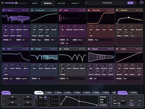 JAS-I「Khorlo」PluckerとStringを組み合わせた独自の物理モデリングで、有機的なリズムと音色を生み出せるシンセサイザー｜DTMプラグインセール
