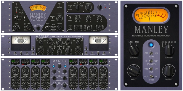 Universal Audio「Manley Complete Bundle」Manleyを代表する真空管プリアンプ・Massive Passive EQ・VOXBOX・Variable Muをまとめて収録、ボーカルや楽器の音作りからミックス・マスタリングまで幅広く活躍するプラグインバンドル｜DTMプラグインセール