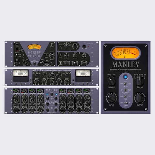 Universal Audio「Manley Complete Bundle」Manleyを代表する真空管プリアンプ・Massive Passive EQ・VOXBOX・Variable Muをまとめて収録、ボーカルや楽器の音作りからミックス・マスタリングまで幅広く活躍するプラグインバンドル｜DTMプラグインセール