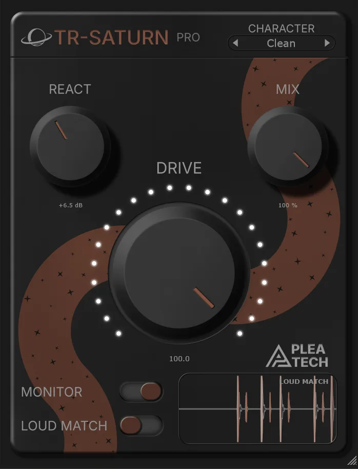 Pleatech Audio「TR-SATUR」ドラムのアタックだけにサチュレーションを加え、パンチを維持したまま太さ・存在感・抜けを向上できるトランジェント特化型VST3プラグイン|DTMプラグインセール