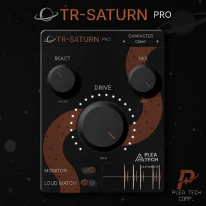 Pleatech Audio「TR-SATUR」ドラムのアタックだけにサチュレーションを加え、パンチを維持したまま太さ・存在感・抜けを向上できるトランジェント特化型VST3プラグイン｜DTMプラグインセール