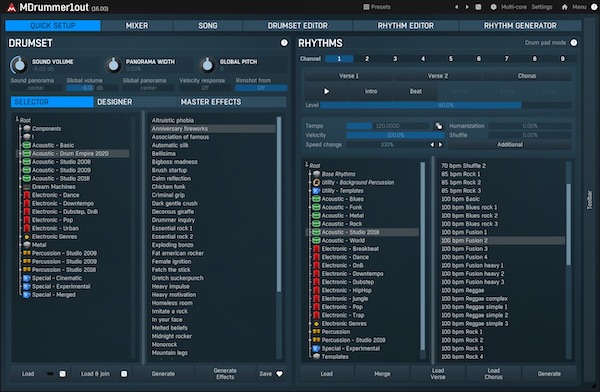 MeldaProduction「MDrummer」欲しいのはドラム音色ではなく、曲を理解してイントロ、グルーヴ、フィルまで演奏してくれるドラマー！リズム生成、演奏コントロール、サンプル解析、ドラムセット自動生成を融合した高機能バーチャルドラマー＆ドラムマシン｜DTMプラグインセール