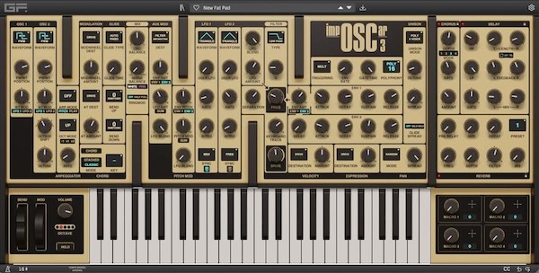 GForce「impOSCar3」OSCar伝統のデジタル×アナログ・ハイブリッド構造はそのままに、256ステップWavetableと1800以上のプリセットで大幅進化したソフトシンセサイザー|DTMプラグインセール