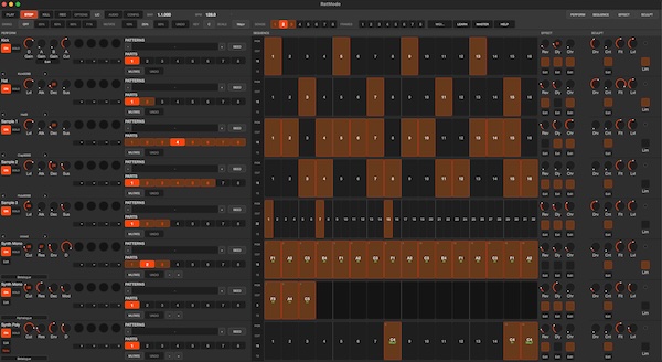 DIVURJ「RATMODE BETA」1画面でシーケンス・音作り・エフェクトを操作！演奏しながら電子音楽のアイデアを形にできるmacOS向けグルーブボックス｜DTMプラグインセール
