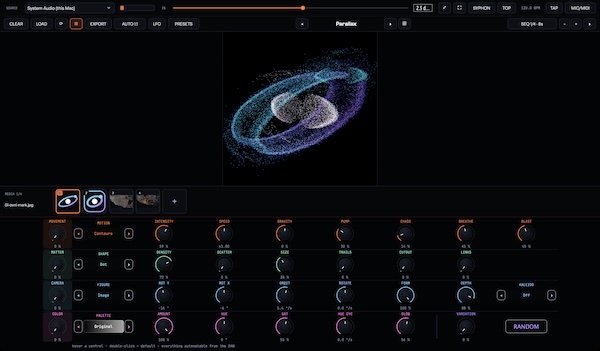 OVNI「SUPERNOVA」音楽に合わせて画像や動画がリアルタイムで動く、無料のオーディオリアクティブ・ビジュアルシンセサイザー｜DTMプラグインセール