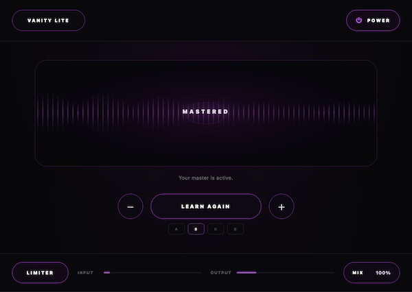 AngelicVibes「Vanity Lite」音色やダイナミクスを解析して手軽にマスタリングできる無料プラグイン｜DTMプラグインセール