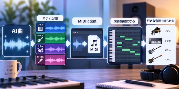 AI曲のステムをMIDIに変換する方法｜無料ツールで初心者でも簡単