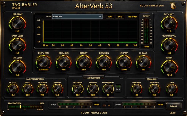 t4 Digital Studio「AlterVerb」複雑な音源でも透明感を保ちながら自然な奥行きを作れる高解像度リバーブプラグイン|DTMプラグインセール