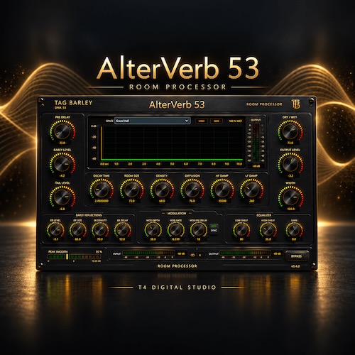 t4 Digital Studio「AlterVerb」複雑な音源でも透明感を保ちながら自然な奥行きを作れる高解像度リバーブプラグイン｜DTMプラグインセール
