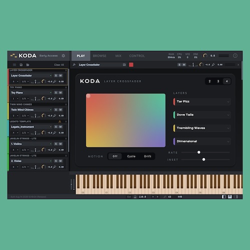 KODA Sampler「KODA」プログラミング不要で本格的なサンプルライブラリを制作できるノーコード対応サンプラー｜DTMプラグインセール