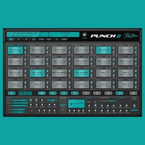 Rob Papen「Punch 2」ドラムシンセとサンプルを組み合わせるだけでなく、自分のSample／REXを取り込み、Slice、Granular、Sequencerまで一体化できるサウンドデザイン型ドラムマシン｜DTMプラグインセール