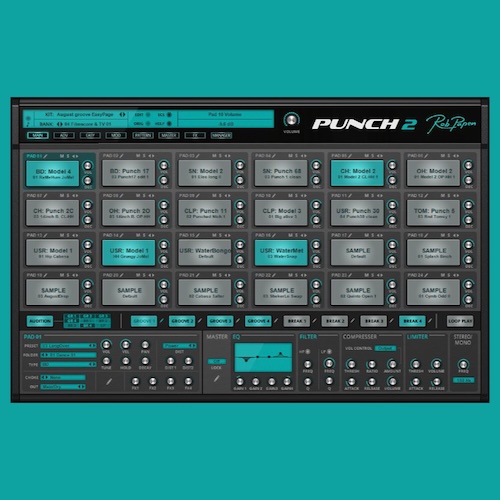Rob Papen「Punch 2」ドラムシンセとサンプルを組み合わせるだけでなく、自分のSample／REXを取り込み、Slice、Granular、Sequencerまで一体化できるサウンドデザイン型ドラムマシン｜DTMプラグインセール
