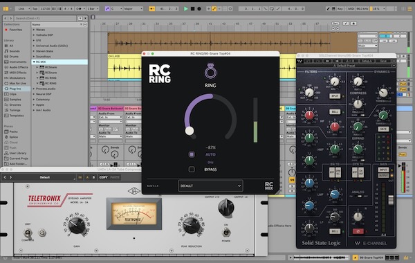 RC MIX「RC Ring」スネアドラムのリング音を自動解析し、アタックを保ったまま不要な倍音だけをコントロールできるプラグイン|DTMプラグインセール