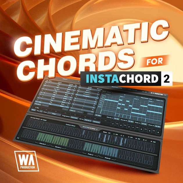W. A. Production「Cinematic Chords for InstaChord 2」映画音楽やトレーラー音楽に最適な壮大で感情豊かなコード進行を手軽に作れるInstaChord 2専用プリセット集｜DTMプラグインセール