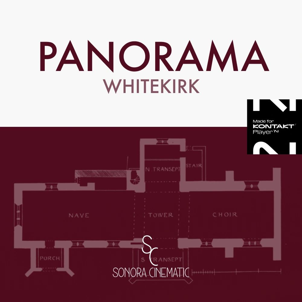 Sonora Cinematic「Panorama Whitekirk」エレクトリックギターとセミホロウギターを歴史ある教会で収録し、自然な残響とシネマティックな空間表現を実現したギター音源｜DTMプラグインセール