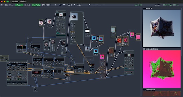 n1m21n「Infinite」映像・3DCG・音楽制作を1つの環境で行える無料のノードベースクリエイティブソフト|DTMプラグインセール