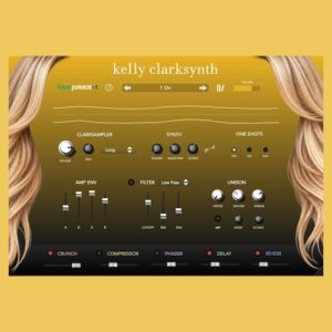 DAWJunkie「Kelly Clarksynth」ボーカルサンプル・シンセ・ユニゾン・アルペジエーターを搭載したソフト音源｜DTMプラグインセール