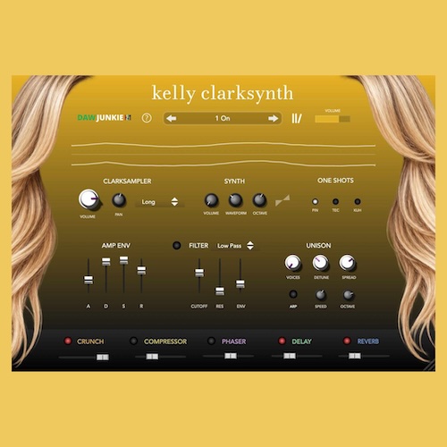 DAWJunkie「Kelly Clarksynth」ボーカルサンプル・シンセ・ユニゾン・アルペジエーターを搭載したソフト音源｜DTMプラグインセール