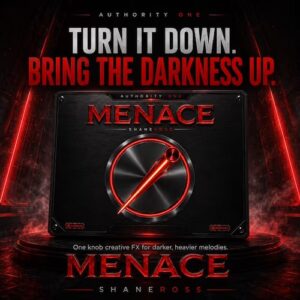ShaneRoss「MENACE」ノブを1つ回すだけでサウンドをダークかつ重厚な質感へ変化させる、シンプル操作のクリエイティブFXプラグイン｜DTMプラグインセール